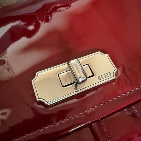 Coach Red Chain Shoulder Bag - Picture 9 of 12